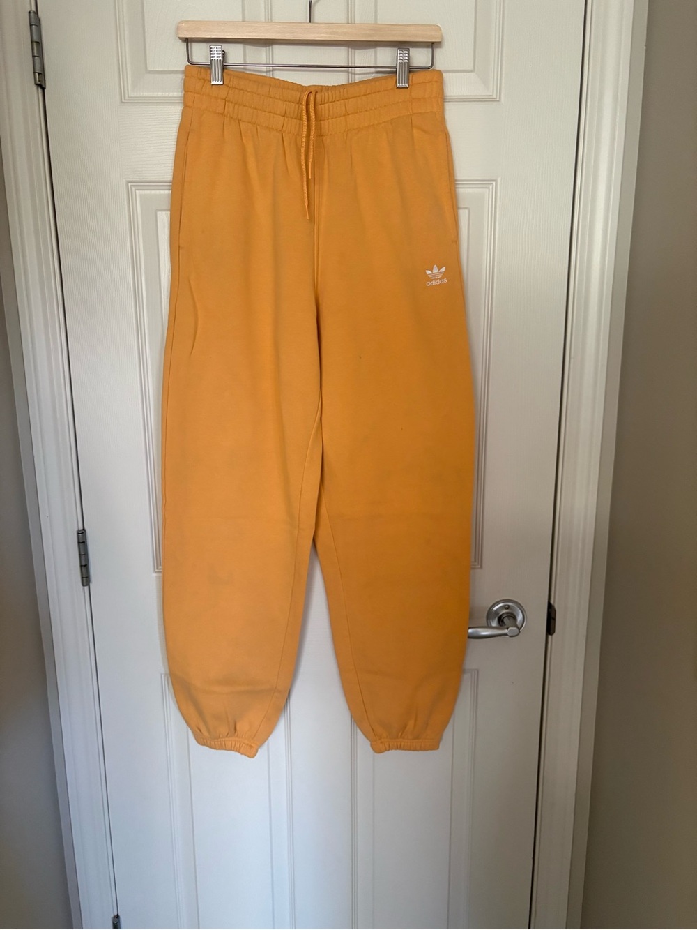 Adidas Woman’s Orange Trefoil Jogger Sweatpants